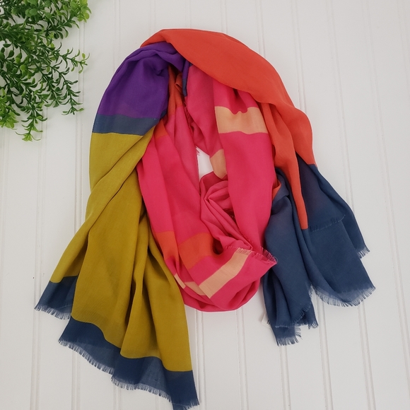 Gap Lightweight Scarf Colorful Wrap Boho